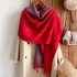 Autumn and winter four leaf flower fashionable women's core spun yarn imitation cashmere tassel warm scarf, air conditioning shawl scarf, popular item