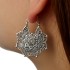 European and American foreign trade jewelry retro ethnic style metal hollow flower earrings Bohemian carved flower earrings