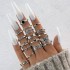 European and American Cross border New Foreign Trade Retro Ring Set Water Drop Geometry Women's Joint Tail Ring RMC-FBA-250