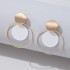 Wish's new creative disc earring set with geometric metal sequins and versatile two-piece earrings and earrings for women