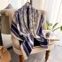 New retro ethnic style brocade large square scarf, sun protection simulation silk scarf, air conditioning shawl dual-use, one-piece hair replacement