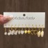 Cross border Geometric Multi layer C-shaped Pearl Earrings Earrings Earrings Earrings and Nails 6 Pair Set Card Ear Accessories Combination for Women