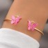 AliExpress Cross border Jewelry Butterfly Imitation Gemstone Hollow Four Layer Bracelet Geometric Opening Bracelet Set