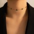 New cross-border jewelry European and American fashion trend simple green rhinestone women's short single-layer necklace collarbone chain