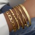 European and American Cross border Versatile Hammer Pattern Bracelet Creative Versatile Love Hollow Bracelet C-shaped Open High end Feel Bracelet for Women