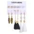 Cross border accessories European and American earrings 6-piece set Geometric metal acrylic sheet tassel earrings set Jewelry wholesale