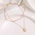 Pearl necklace, women's fashionable style, trendy OT buckle, heart pendant, collarbone chain, internet famous accessory, cool style sweater, collarbone chain