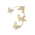 Cross border super sparkling diamond inlaid butterfly ear hooks without ear holes, ear clips for women, one-piece fairy like feeling, wholesale of versatile earrings from Japan and South Korea