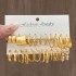 European and American New Alloy Earrings Square Geometric Earrings Earring Set Combination Ins Style Earrings Set