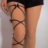 European and American cross-border new sweet, cool and spicy girl style cross leg ring, fashionable and sexy high elasticity butterfly strap leg chain for women