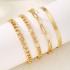 European and American Cross border Versatile Hammer Pattern Bracelet Creative Versatile Love Hollow Bracelet C-shaped Open High end Feel Bracelet for Women