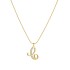 Cross border new European and American 26 letter creative simple copper inlaid zircon snake chain gold necklace high-end collarbone chain for women