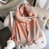 400g thick celebrity style imitation cashmere warm scarf for women with high-end feel, office air conditioning shawl for women wholesale