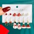 Christmas Earrings Drip Oil Santa Claus Christmas Tree Elk Set Christmas Party Accessories Christmas Earrings Female