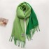 Autumn and Winter New Solid Color Cashmere Scarf for Women, Thickened and Warm, Double sided Two tone Tassel Shawl Neck Wholesale