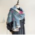 Colorful scarf, women's tassel, cashmere scarf, warm and versatile in winter, imitation cashmere shawl, dual-use, thick and warm neck protection