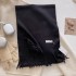 Korean autumn and winter new classic solid color wool women's warm scarf fashionable and high-end scarf for couples