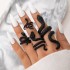 Amazon Cross border Personalized Retro Snake Animal Ring with Multiple Snake Shaped Four Piece Ring Set Jewelry for Women