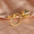 European and American gold exaggerated line ring, female Instagram fashion, internet celebrity temperament, personality, hip-hop, jumping, di, open mouth eating ring