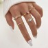 Cross border hot selling diamond studded eye cross leaf ring multi joint 23 piece set pearl sun moon ring