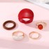 European and American cross-border creative resin wine red large dial ring set 5-piece set with inlaid gemstone ring wholesale