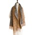 Coffee colored imitation cashmere long tassel warm scarf, women's core yarn air conditioning shawl scarf, high-end versatile scarf