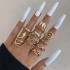 Amazon's new personalized accessory set featuring European and American fashion, cross shaped spiral geometric gold opening ring, three piece set