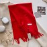 Korean autumn and winter new classic solid color wool women's warm scarf fashionable and high-end scarf for couples