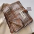 2024 New Korean version Lock Edge Grid Circle Scarf Simple and Versatile Autumn and Winter Women's Thick Warm Knitted Neck