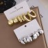 Europe and the United States cross-border new high-level gold personality exaggerated ccb earrings creative compound Fried Dough Twists earrings set 3 pairs