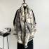 New Warm Women's Scarf for Autumn and Winter, Elegant Thickened Scarf, Dual Use Shawl for External Use, Comes as a Warm Scarf for Elders