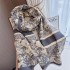 Autumn and winter new retro ethnic style jacquard double-sided imitation cashmere thick scarf with tassel high-end feeling shawl outer outfit