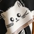 2024 New Cute Cat Versatile Color blocked Cartoon Autumn and Winter Long Edition Thickened Warm Imitation Cashmere shawl for Women