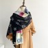 Colorful scarf, women's tassel, cashmere scarf, warm and versatile in winter, imitation cashmere shawl, dual-use, thick and warm neck protection