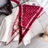 2024 autumn and winter new imitation cashmere triangular scarf with five pointed star print small fresh double-sided warm scarf draped