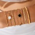 Amazon Cross border New Retro Wide Bracelet Simple Geometric Opening Round Bead Gold Smooth Surface Bracelet Jewelry Set