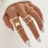 Cross border hot selling diamond studded eye cross leaf ring multi joint 23 piece set pearl sun moon ring