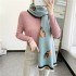 Elegant socialite style solid color feather warm scarf for women's summer office, air-conditioned room shawl, winter thick scarf