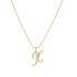 Cross border new European and American 26 letter creative simple copper inlaid zircon snake chain gold necklace high-end collarbone chain for women