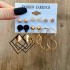 Cross border source of European and American new triangle shaped circular earring set combination creative retro fashion alloy earrings