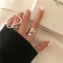 European and American gold exaggerated line ring, female Instagram fashion, internet celebrity temperament, personality, hip-hop, jumping, di, open mouth eating ring