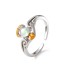 French style personality, high-end niche design, Ins cool trend, cool woman, simple moonstone index finger opening ring