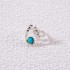 European and American cross-border jewelry fashion retro turquoise ring personalized ethnic style oval cross geometric ring