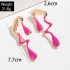 European and American cross-border fashion multi-color alloy drip oil irregular earrings, niche personality liquid design, sweet and cool earrings