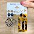 Cross border source of European and American new triangle shaped circular earring set combination creative retro fashion alloy earrings