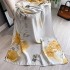 Spring/Summer New Silk Scarf Long Fashion Travel Shawl Flower Lijing Forged Neck Mom's Versatile Scarf for Women