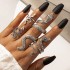 Amazon Cross border Personalized Retro Snake Animal Ring with Multiple Snake Shaped Four Piece Ring Set Jewelry for Women