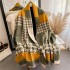 Korean version autumn and winter new item color blocked Thousand Bird Grid fashionable thick warm scarf imitation cashmere student scarf big shawl