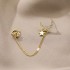 New European and American Star Moon Earclip Earnail No Ear Hole Female Creative Chain Earnail Cross border Ins Same Earring