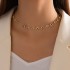 New cross-border jewelry European and American fashion trend simple green rhinestone women's short single-layer necklace collarbone chain